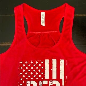 ❤️Until They All Come Home Red Sleeveless Tank Top Patriotic Design